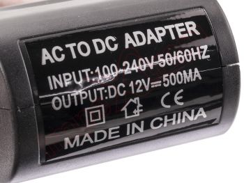 Adapter From 110V-240V AC to Car lighter plug connector (12V DC - 500mA)